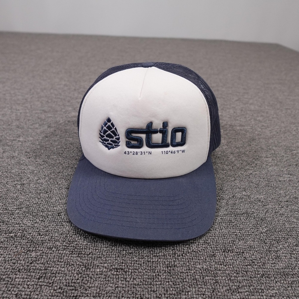 Stio Hat Cap Snap Back Mens One Size Blue Mesh Trucker Outdoor Jackson Hole